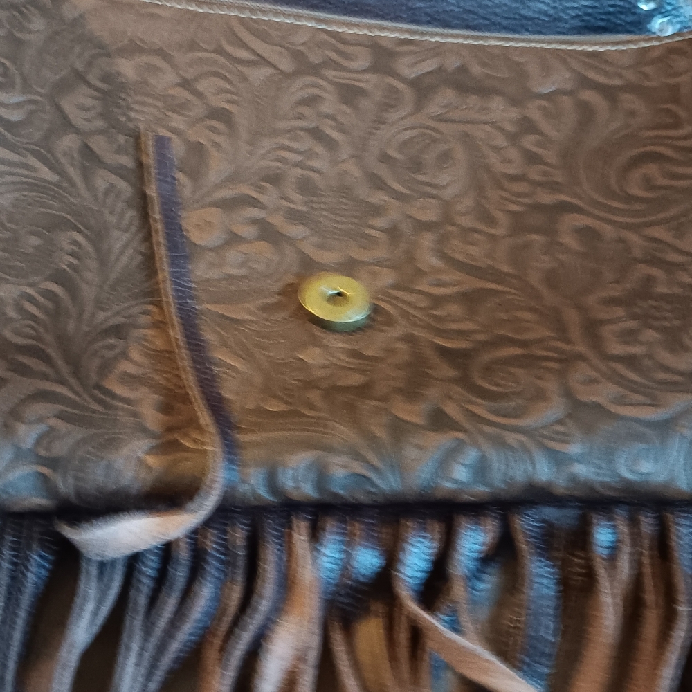 Myra genuine leather and cowhide crossbody - Picture 3 of 5